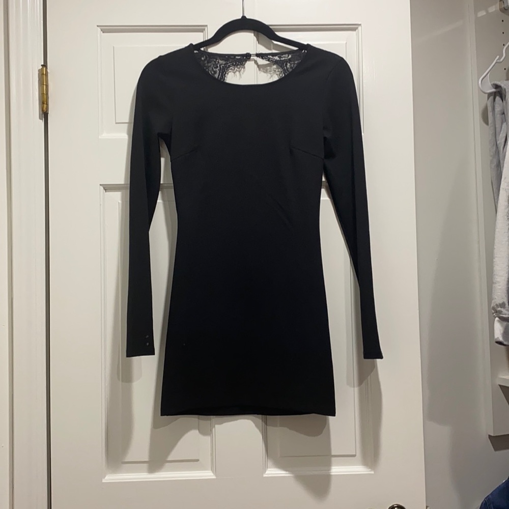 Black mini dress